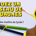 Illustration représentant le Pr Mallat et le texte "Codez un réseau de neurones. Avec les maths au lycée !"