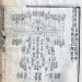 Schéma ancien d'acupuncture avec points et méridiens annotés en chinois
